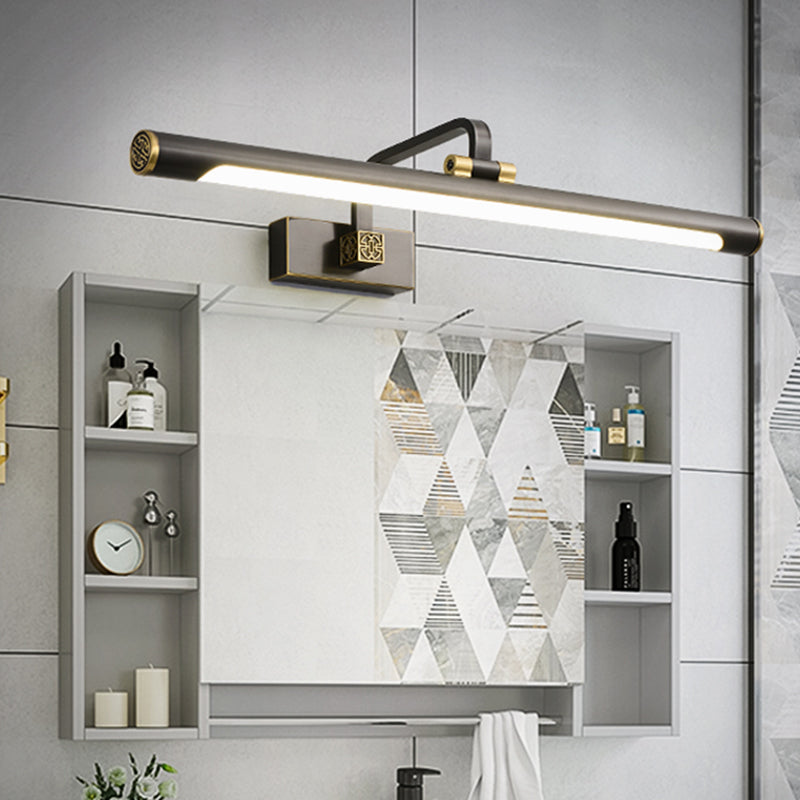 Rotating Tube Wall Vanity Light Traditional Metal LED Wall Lighting Fixture for Bathroom Clearhalo 'Vanity Lights' 'Wall Lights' Lighting' 2465790