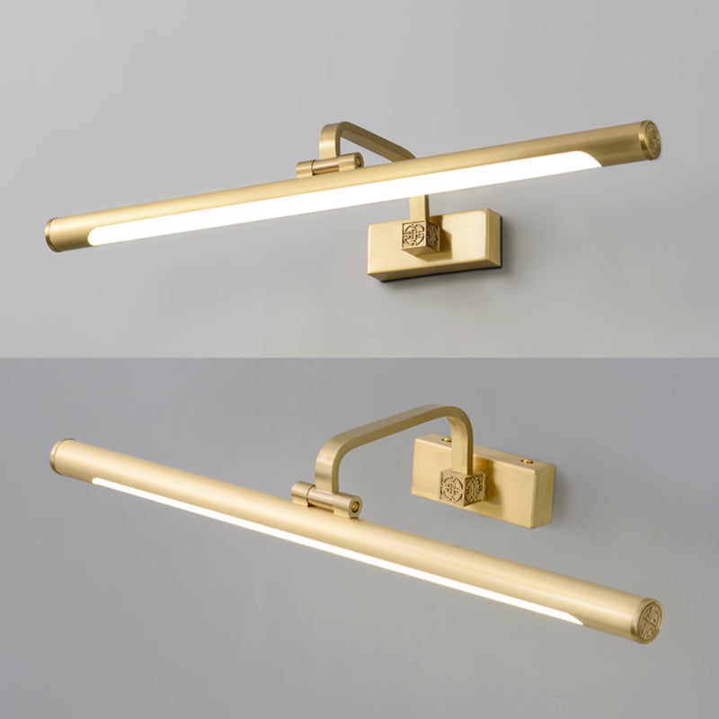 Rotating Tube Wall Vanity Light Traditional Metal LED Wall Lighting Fixture for Bathroom Clearhalo 'Vanity Lights' 'Wall Lights' Lighting' 2465792