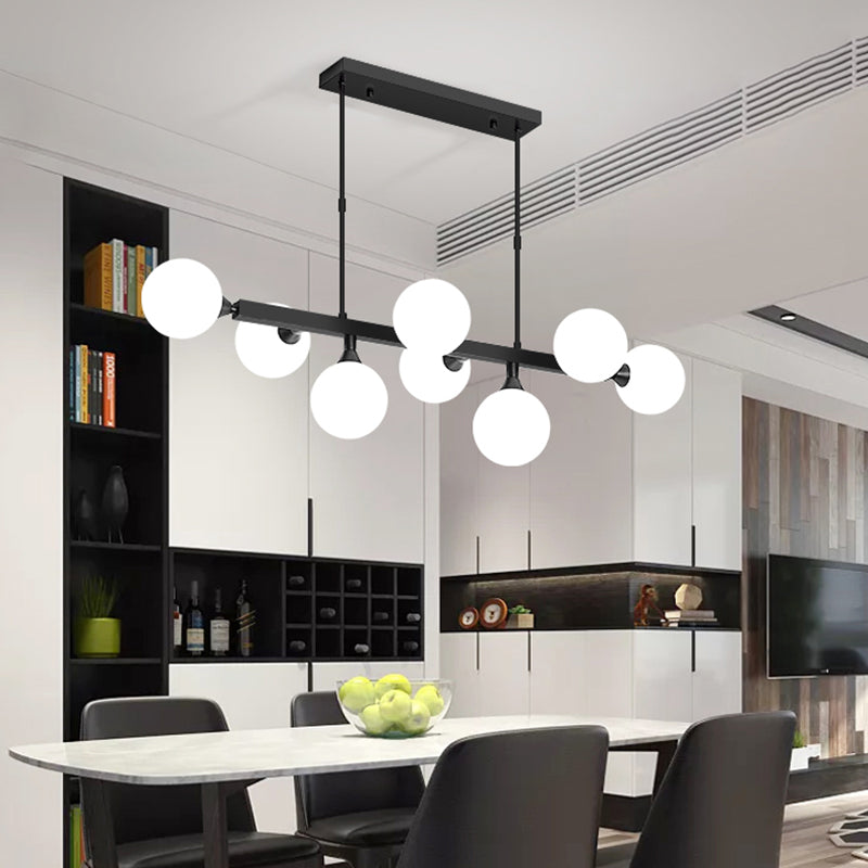 Opaline Glass Molecular Island Lighting Postmodern Style Suspension Light for Dining Room Clearhalo 'Ceiling Lights' 'Island Lights' Lighting' 2465988