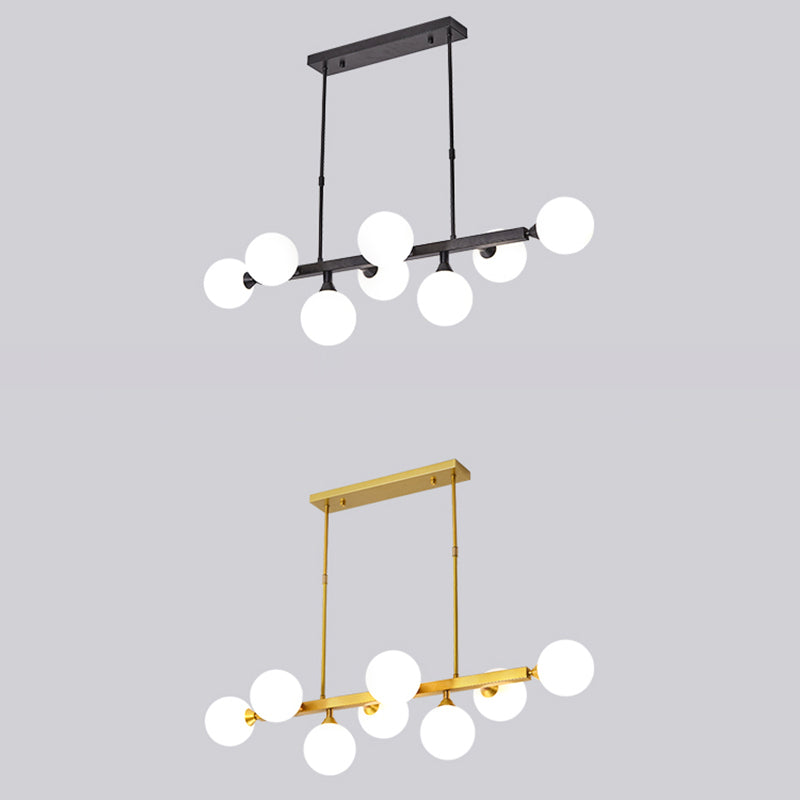 Opaline Glass Molecular Island Lighting Postmodern Style Suspension Light for Dining Room Clearhalo 'Ceiling Lights' 'Island Lights' Lighting' 2465991