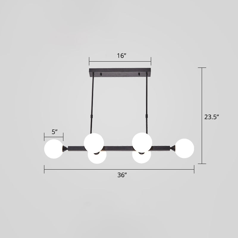 Opaline Glass Molecular Island Lighting Postmodern Style Suspension Light for Dining Room Clearhalo 'Ceiling Lights' 'Island Lights' Lighting' 2465992