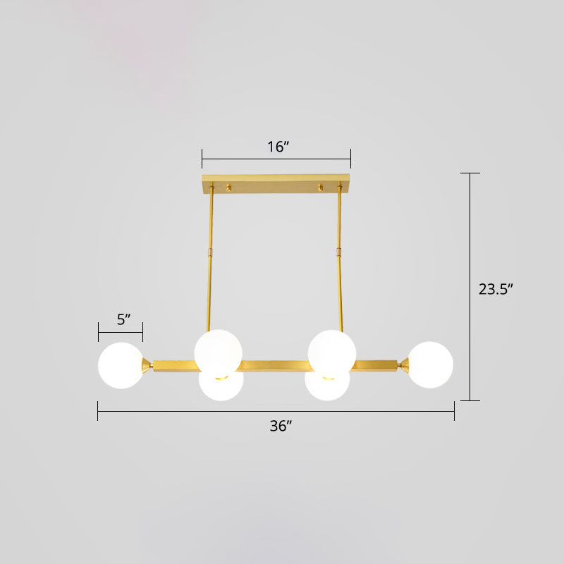 Opaline Glass Molecular Island Lighting Postmodern Style Suspension Light for Dining Room Clearhalo 'Ceiling Lights' 'Island Lights' Lighting' 2465994