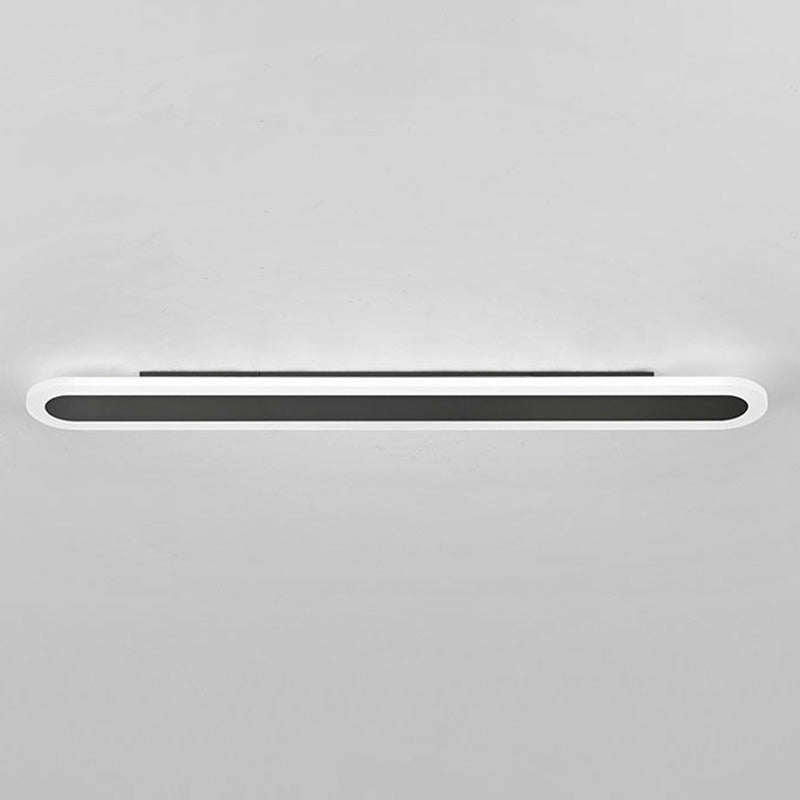 Acrylic Bar Shaped Wall Lighting Nordic Style LED Surface Wall Sconce for Corridor Black 31.5" Clearhalo 'Modern wall lights' 'Modern' 'Wall Lamps & Sconces' 'Wall Lights' Lighting' 2466043