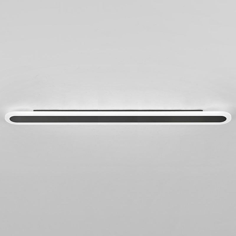 Acrylic Bar Shaped Wall Lighting Nordic Style LED Surface Wall Sconce for Corridor Black 47" Clearhalo 'Modern wall lights' 'Modern' 'Wall Lamps & Sconces' 'Wall Lights' Lighting' 2466045