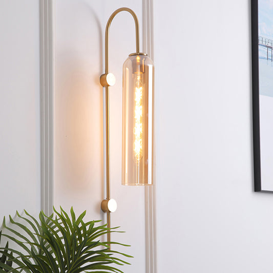 Flhonudi Modern Wall Sconce Light Indoor Brass Gold Wall Lights with Clear  Glass Bathroom Vanity Light Fixtures Wall Mount Lamp (Stock Photo For  Reference) Auction