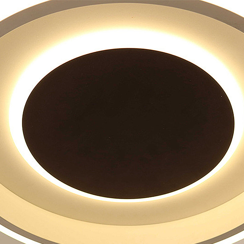 Round Acrylic Pendant Lighting Modern 14"/19.5" Wide Led White Hanging Ceiling Lamp in White/Warm/Natural Light Clearhalo 'Ceiling Lights' 'Modern Pendants' 'Modern' 'Pendant Lights' 'Pendants' Lighting' 246614