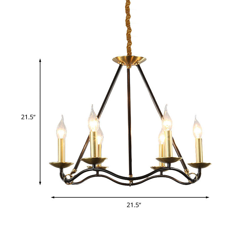 Metal Black Hanging Chandelier Candle 6/9/15 Bulbs Traditional Pendant Light Fixture for Living Room Clearhalo 'Ceiling Lights' 'Chandeliers' Lighting' options 246617