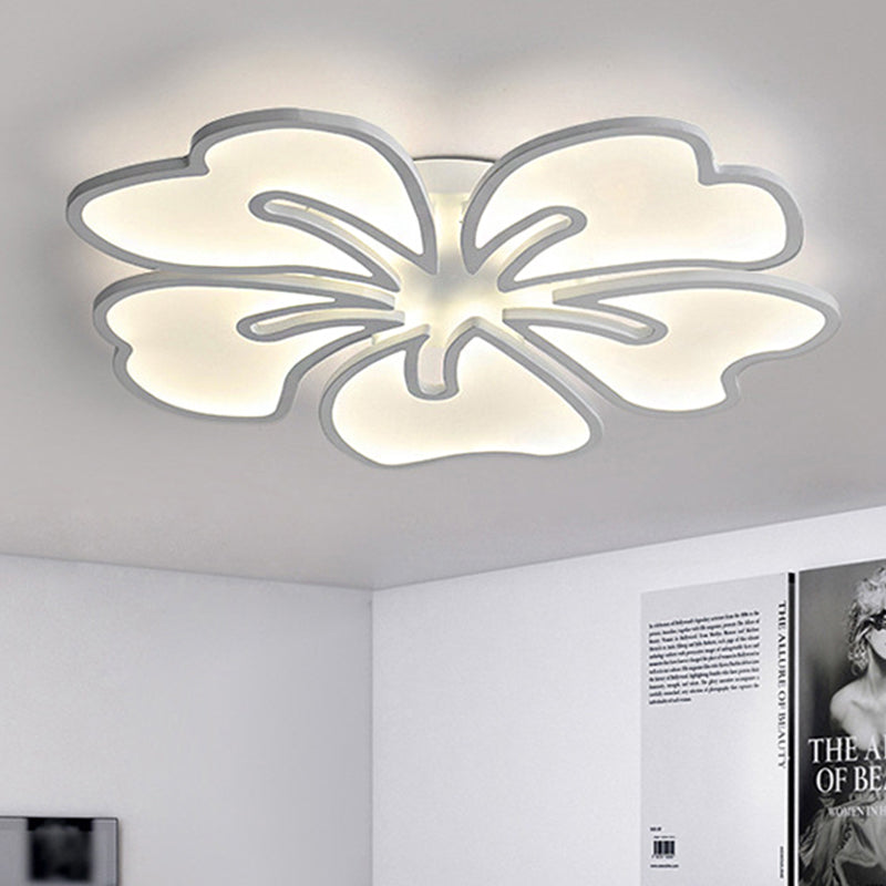 Contemporary Flower Flush Mount Acrylic 3/4/5-Light Bedroom Flush Ceiling Lamp in Warm/White/Natural Light Clearhalo 'Ceiling Lights' 'Close To Ceiling Lights' 'Close to ceiling' 'Flush mount' Lighting' 246625