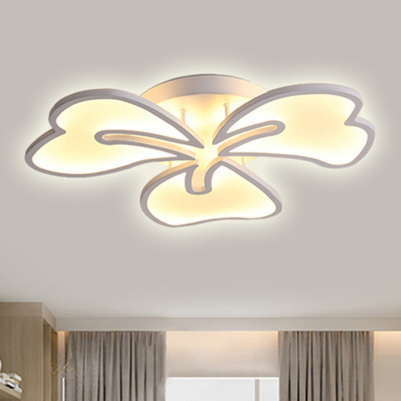 Contemporary Flower Flush Mount Acrylic 3/4/5-Light Bedroom Flush Ceiling Lamp in Warm/White/Natural Light Clearhalo 'Ceiling Lights' 'Close To Ceiling Lights' 'Close to ceiling' 'Flush mount' Lighting' 246630