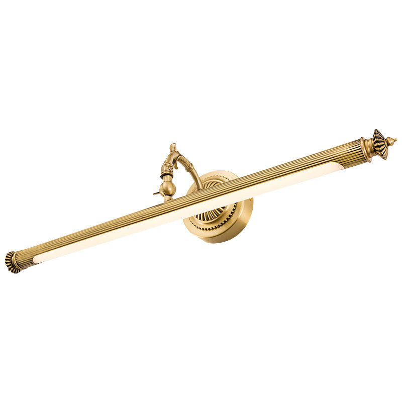 Brass Tube Vanity Sconce Traditional Metal Bath Wall Mount Light with Rotary Joint Clearhalo 'Vanity Lights' 'Wall Lights' Lighting' 2466548