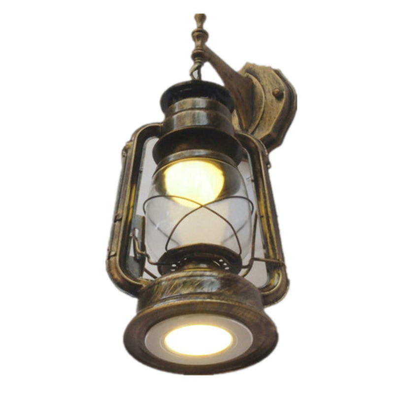 Transparent Glass Kerosene Lantern Wall Lighting Nautical Hallway Wall Mount Lamp 2.0 Bronze Clearhalo 'Art deco wall lights' 'Cast Iron' 'Glass' 'Industrial wall lights' 'Industrial' 'Middle century wall lights' 'Modern' 'Rustic wall lights' 'Tiffany' 'Traditional wall lights' 'Wall Lamps & Sconces' 'Wall Lights' Lighting' 2466629