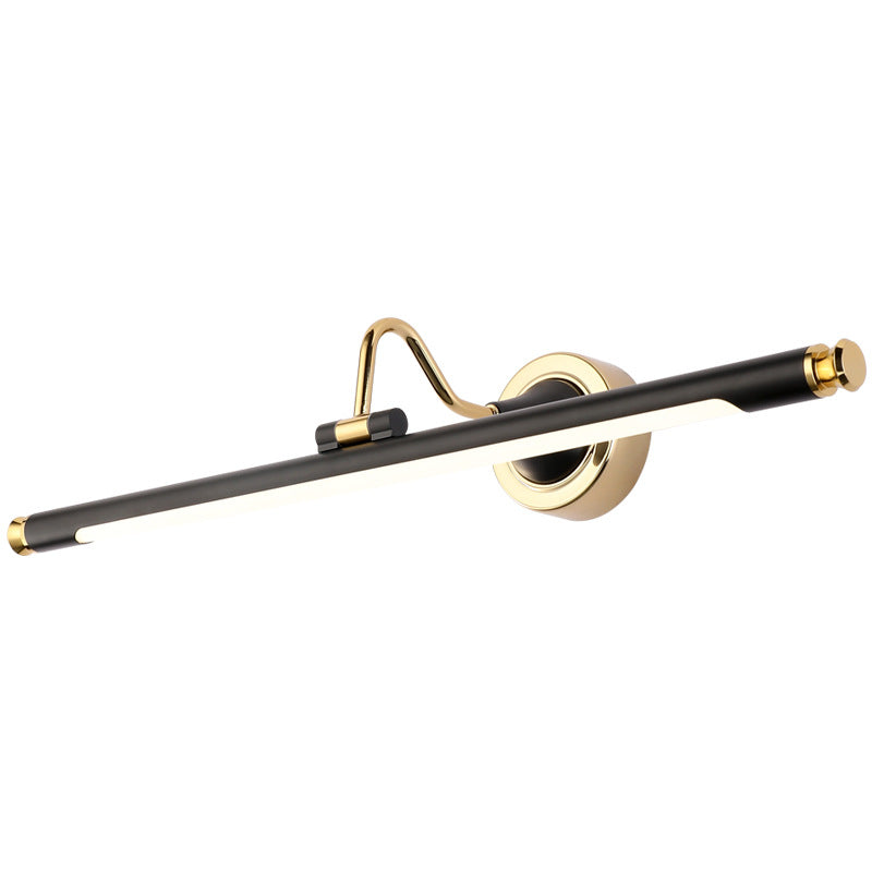 Adjustable Tube Metal Picture Light Vintage Bath Vanity Lighting Fixture in Gold and Black Clearhalo 'Vanity Lights' 'Wall Lights' Lighting' 2466652