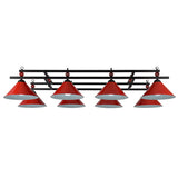 Industrial Conical Island Lamp Metal Pendant Ceiling Light with Decorative Billiards 8 Red Clearhalo 'Ceiling Lights' 'Island Lights' Lighting' 2466676