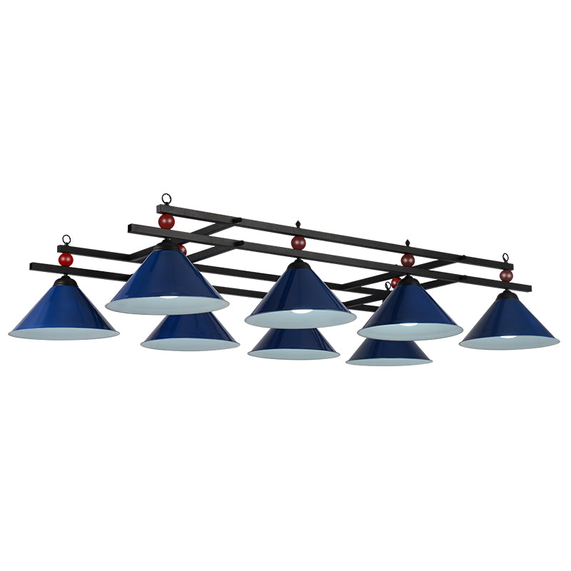 Industrial Conical Island Lamp Metal Pendant Ceiling Light with Decorative Billiards 8 Blue Clearhalo 'Ceiling Lights' 'Island Lights' Lighting' 2466678