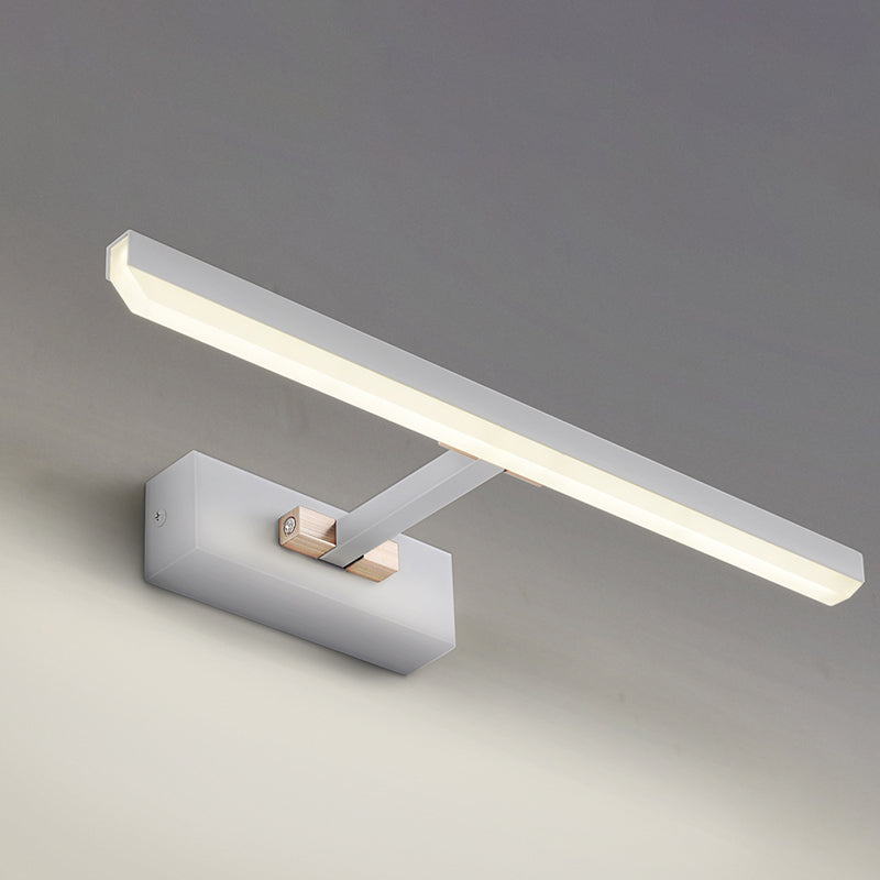 Modernism Linear Wall Vanity Light Acrylic Bathroom LED Wall Sconce Lighting Fixture White Clearhalo 'Modern wall lights' 'Modern' 'Vanity Lights' 'Wall Lights' Lighting' 2467189