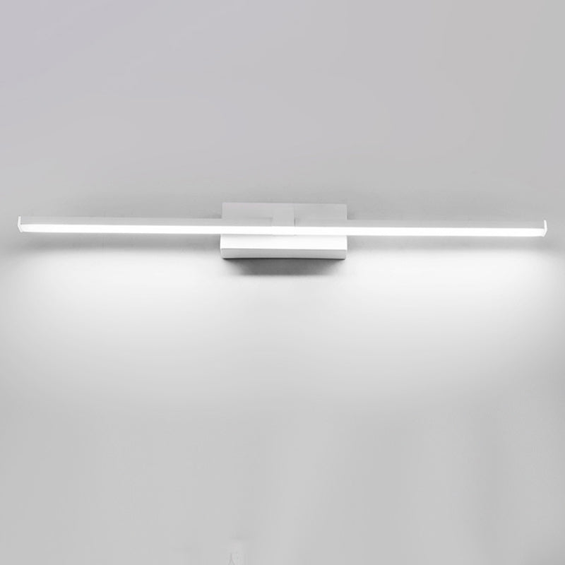 Minimalist Slim Rod Wall Mount Light Metal Bathroom LED Vanity Wall Light Fixture Clearhalo 'Cast Iron' 'Glass' 'Industrial' 'Modern wall lights' 'Modern' 'Tiffany' 'Traditional wall lights' 'Vanity Lights' 'Wall Lights' Lighting' 2467200