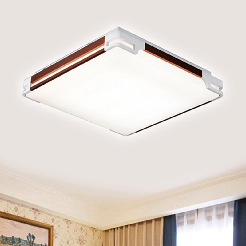 Thin Acrylic Ceiling Light Fixture Simplicity 20.5"/25"/35" Wide LED Brown Flushmount Lighting Brown Clearhalo 'Ceiling Lights' 'Close To Ceiling Lights' 'Close to ceiling' 'Flush mount' Lighting' 246742