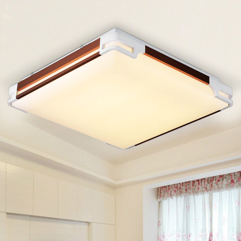 Thin Acrylic Ceiling Light Fixture Simplicity 20.5"/25"/35" Wide LED Brown Flushmount Lighting Clearhalo 'Ceiling Lights' 'Close To Ceiling Lights' 'Close to ceiling' 'Flush mount' Lighting' 246743