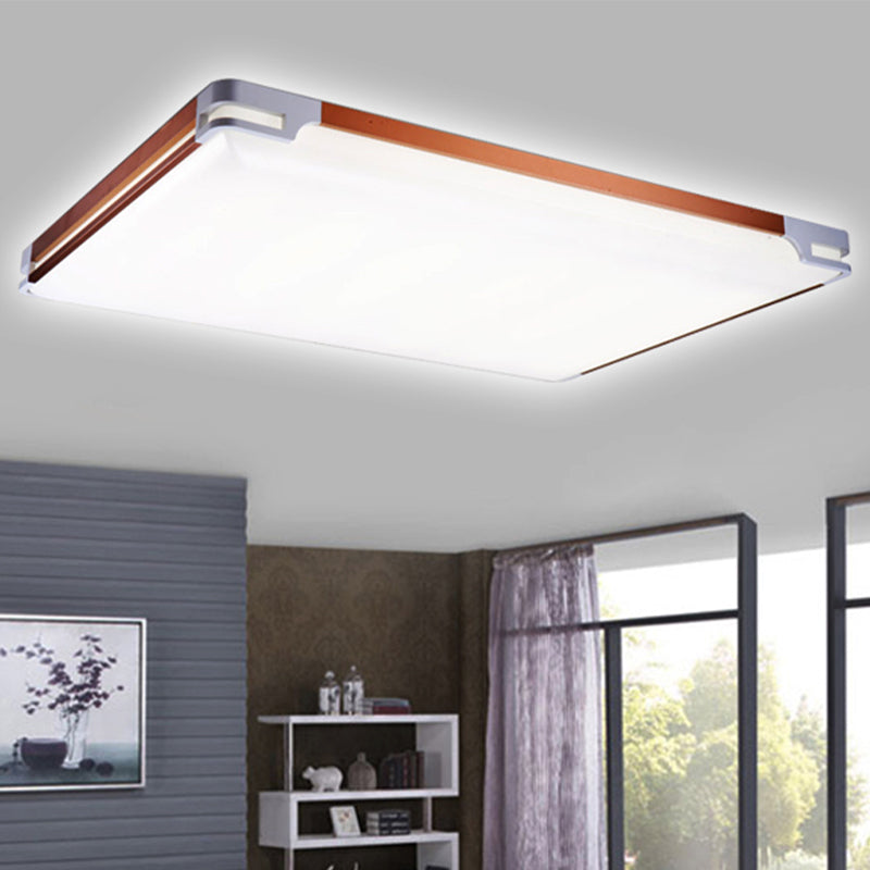 Thin Acrylic Ceiling Light Fixture Simplicity 20.5"/25"/35" Wide LED Brown Flushmount Lighting Clearhalo 'Ceiling Lights' 'Close To Ceiling Lights' 'Close to ceiling' 'Flush mount' Lighting' 246745