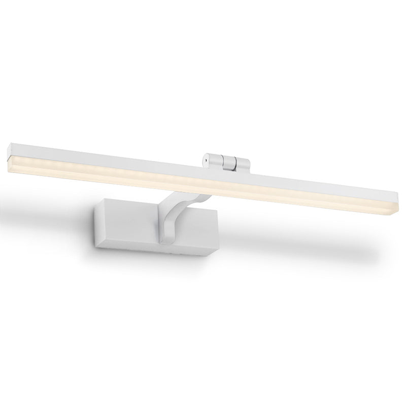 Aluminum Linear LED Vanity Wall Light Fixture Minimalistic Swingable Picture Lamp White 16" Clearhalo 'Modern wall lights' 'Modern' 'Vanity Lights' 'Wall Lights' Lighting' 2467580