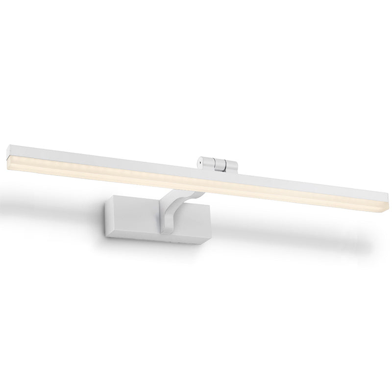 Aluminum Linear LED Vanity Wall Light Fixture Minimalistic Swingable Picture Lamp White 23.5" Clearhalo 'Modern wall lights' 'Modern' 'Vanity Lights' 'Wall Lights' Lighting' 2467581