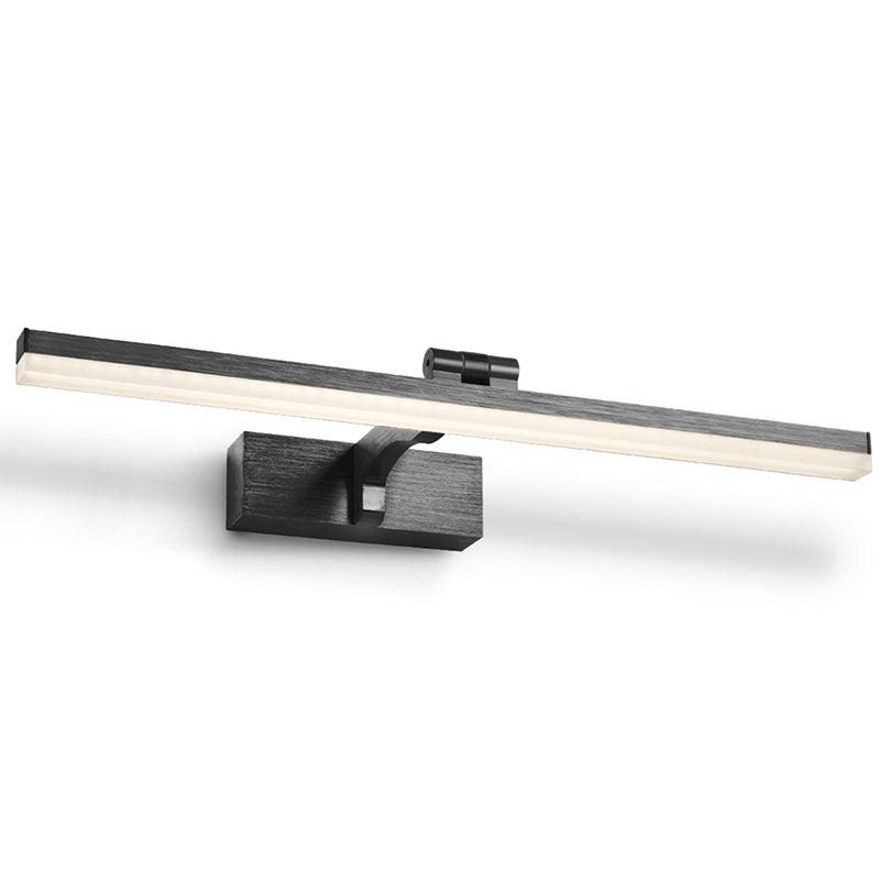 Aluminum Linear LED Vanity Wall Light Fixture Minimalistic Swingable Picture Lamp Black 23.5" Clearhalo 'Modern wall lights' 'Modern' 'Vanity Lights' 'Wall Lights' Lighting' 2467585