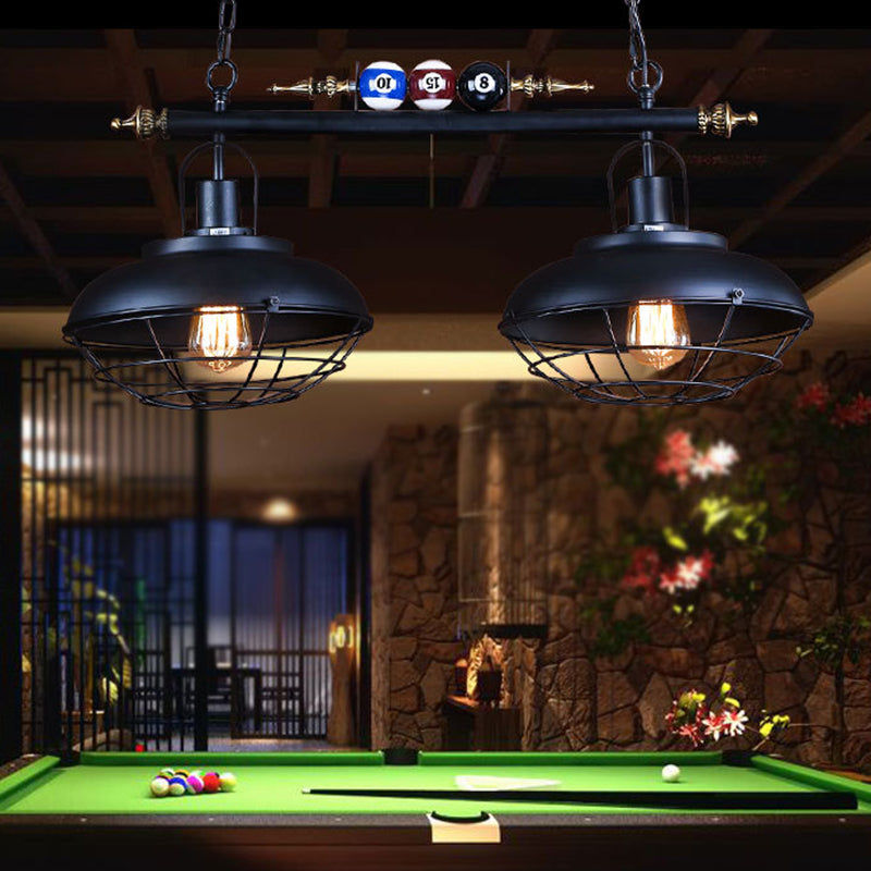 Bowl Shade Billiards Light Industrial Style Metal Island Light Fixture for Restaurant Clearhalo 'Ceiling Lights' 'Island Lights' Lighting' 2467812