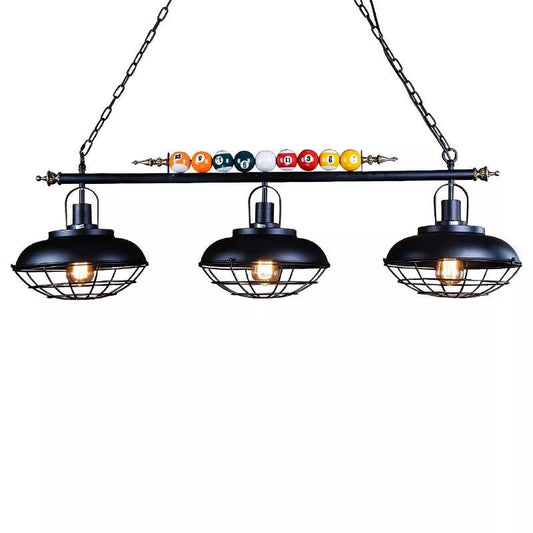 Bowl Shade Billiards Light Industrial Style Metal Island Light Fixture for Restaurant Clearhalo 'Ceiling Lights' 'Island Lights' Lighting' 2467813