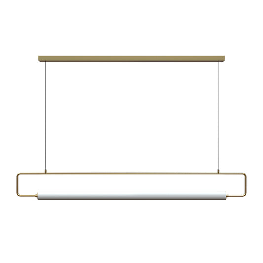 Metal Rectangle over Island Lighting Modern LED Ceiling Suspension Lamp over Dining Table Clearhalo 'Ceiling Lights' 'Island Lights' Lighting' 2467838