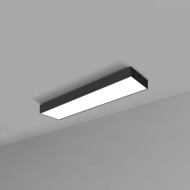 Rectangular flush mount ceiling shop light