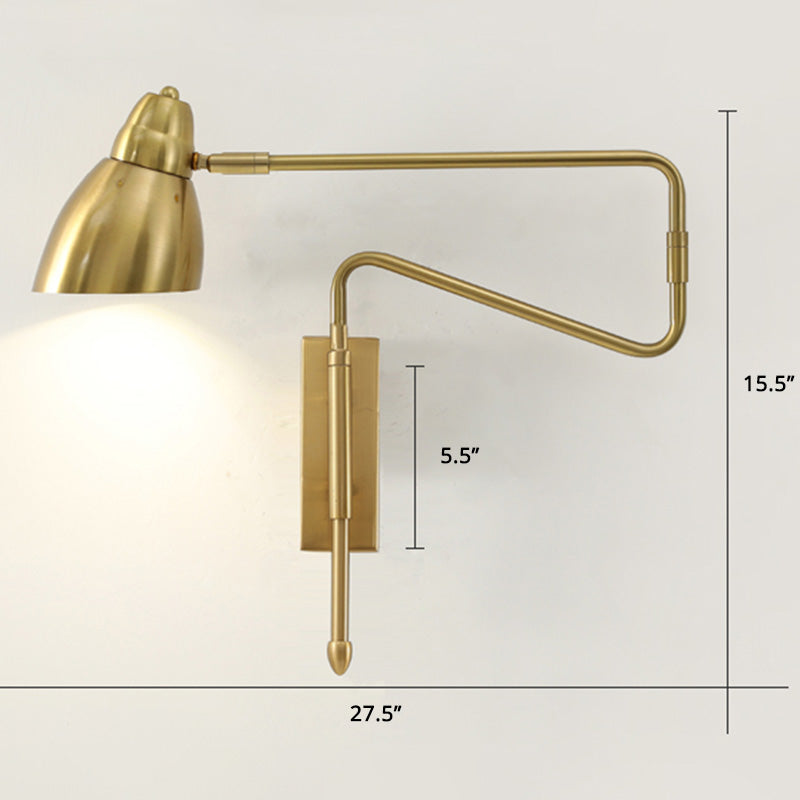 Metal Angled Shade Wall Light Postmodern 1-Light Extendable Task Wall Lamp for Studio Clearhalo 'Cast Iron' 'Glass' 'Industrial' 'Modern wall lights' 'Modern' 'Tiffany' 'Traditional wall lights' 'Wall Lamps & Sconces' 'Wall Lights' Lighting' 2467887