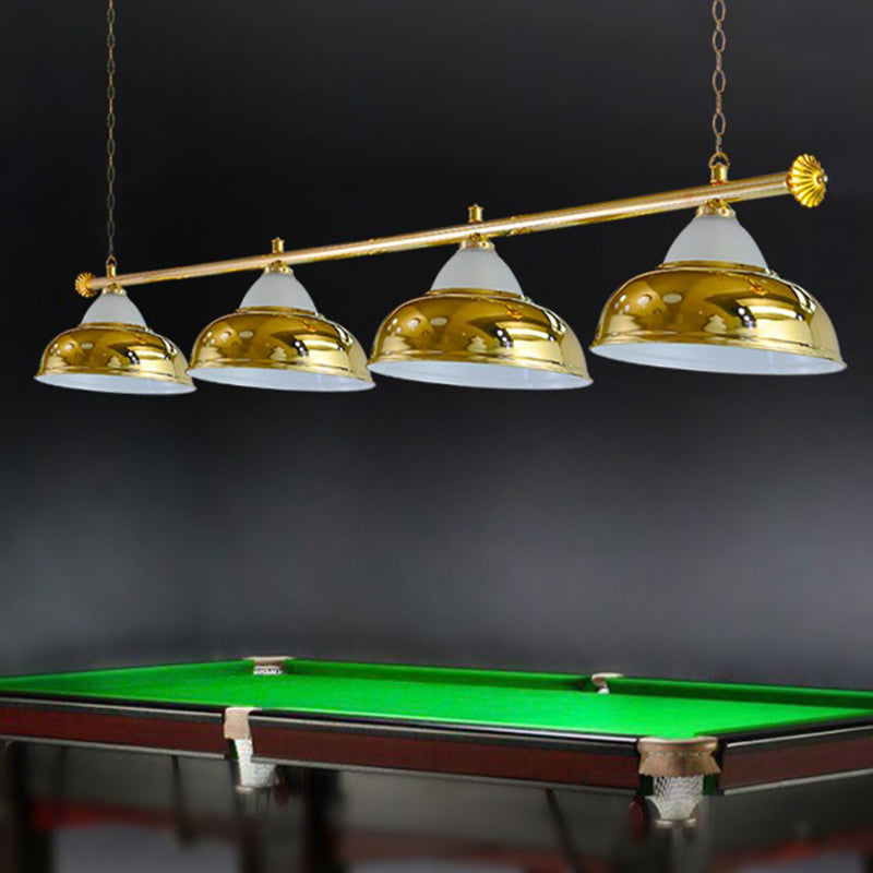 Metal Mirrored Bowl Island Pendant Light Industrial Billiard Room Suspended Lighting Fixture Clearhalo 'Ceiling Lights' 'Island Lights' Lighting' 2467969