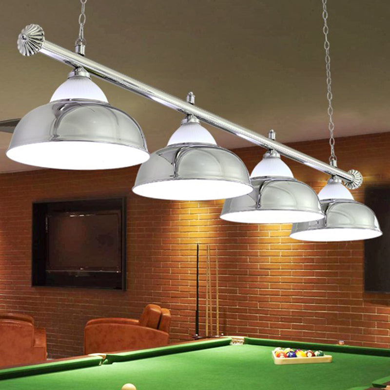 Metal Mirrored Bowl Island Pendant Light Industrial Billiard Room Suspended Lighting Fixture Clearhalo 'Ceiling Lights' 'Island Lights' Lighting' 2467972