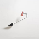 Minimalist Stylish Swing Arm Sconce Metal 2-Light Bedroom Reading Wall Light with Shade in Pink and Black Clearhalo 'Cast Iron' 'Glass' 'Industrial' 'Modern wall lights' 'Modern' 'Tiffany' 'Traditional wall lights' 'Wall Lamps & Sconces' 'Wall Lights' Lighting' 2468464