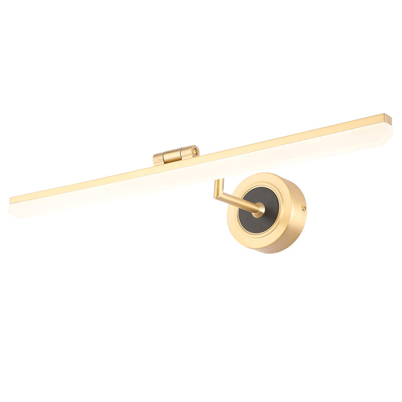 Swing Arm LED Bath Bar Minimalism Acrylic Wall Mounted Vanity Light for Bathroom Clearhalo 'Cast Iron' 'Glass' 'Industrial' 'Modern wall lights' 'Modern' 'Tiffany' 'Traditional wall lights' 'Vanity Lights' 'Wall Lights' Lighting' 2468501