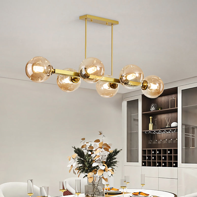 Bubbles Restaurant Island Pendant Light Glass Postmodernism Hanging Light Fixture Clearhalo 'Ceiling Lights' 'Island Lights' Lighting' 2468542