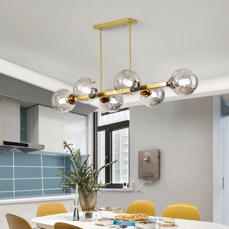 Bubbles Restaurant Island Pendant Light Glass Postmodernism Hanging Light Fixture Clearhalo 'Ceiling Lights' 'Island Lights' Lighting' 2468544