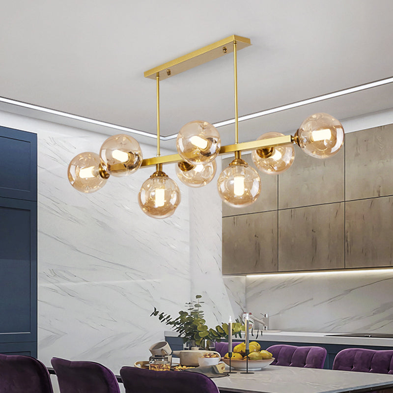 Bubbles Restaurant Island Pendant Light Glass Postmodernism Hanging Light Fixture Clearhalo 'Ceiling Lights' 'Island Lights' Lighting' 2468548