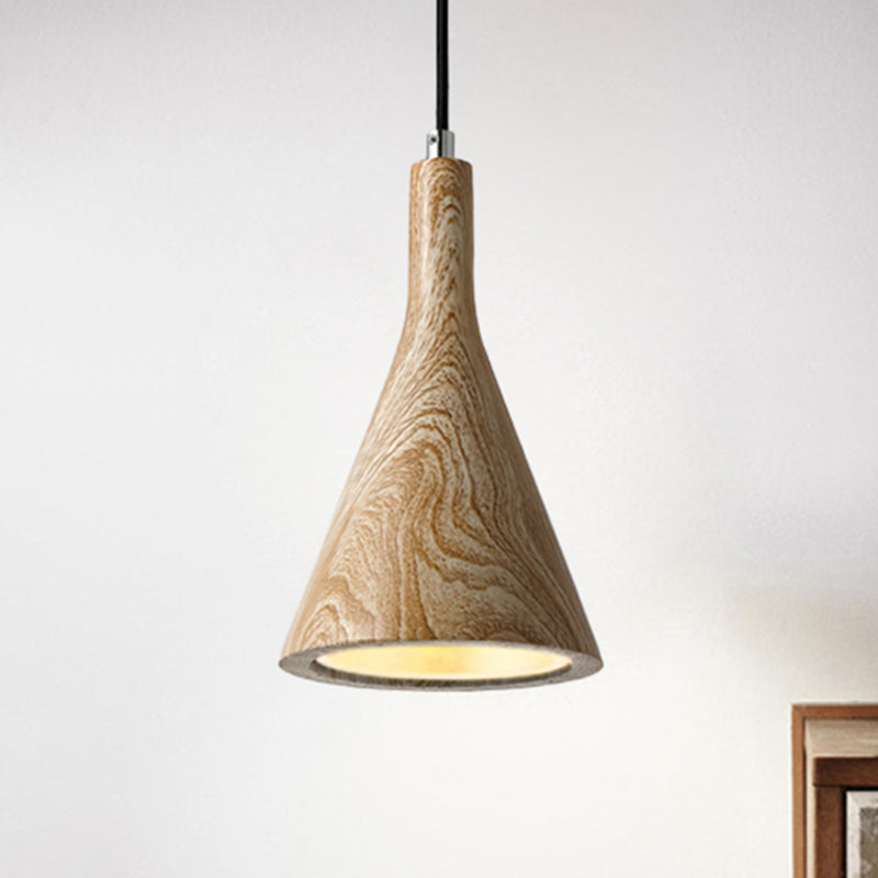 Trumpet Pendant Ceiling Light Nordic Cement 1 Light Black/White/Brown Hanging Light Clearhalo 'Ceiling Lights' 'Modern Pendants' 'Modern' 'Pendant Lights' 'Pendants' Lighting' 246915