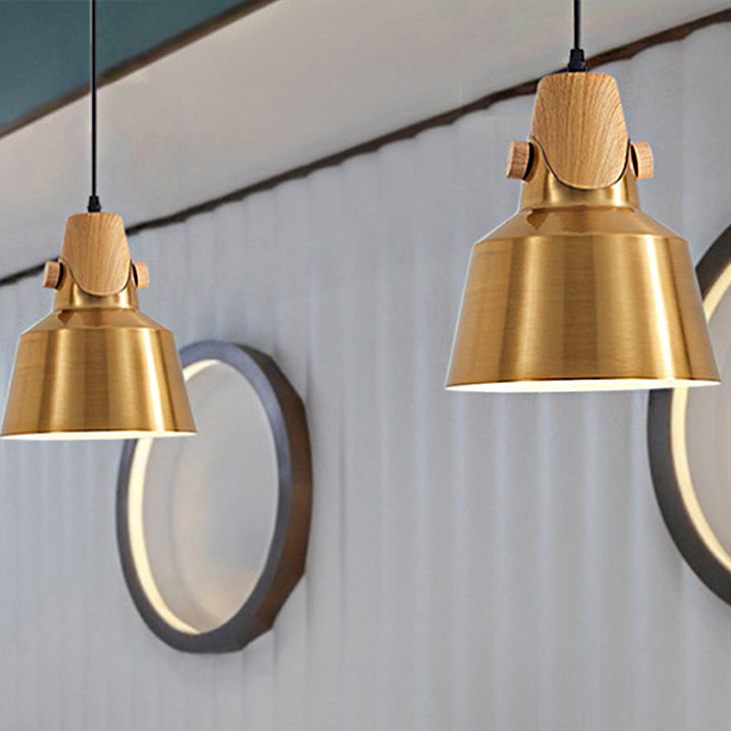 Dome Metal Pendant Lighting Modern 1 Light Brass Hanging Lamp Kit for Restaurant, 8.5"/14" Wide Clearhalo 'Ceiling Lights' 'Modern Pendants' 'Modern' 'Pendant Lights' 'Pendants' Lighting' 246931