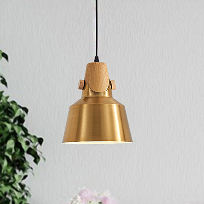 Dome Metal Pendant Lighting Modern 1 Light Brass Hanging Lamp Kit for Restaurant, 8.5"/14" Wide Brass 8.5" Clearhalo 'Ceiling Lights' 'Modern Pendants' 'Modern' 'Pendant Lights' 'Pendants' Lighting' 246932