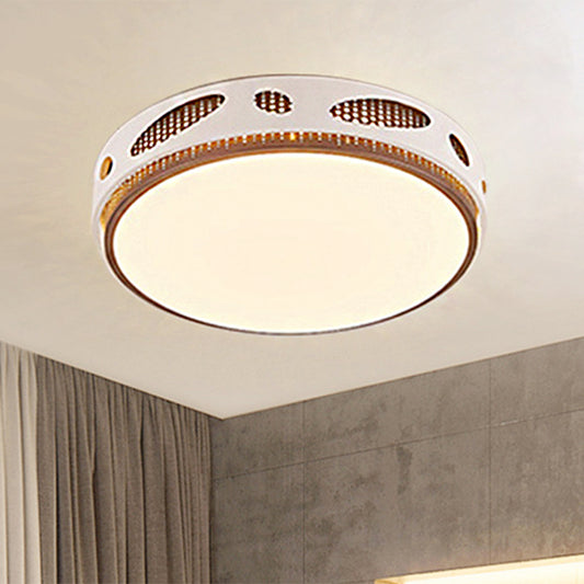 Round Ceiling Light Fixture Simplicity Acrylic LED White Flushmount Lighting in Warm/White Light White Clearhalo 'Ceiling Lights' 'Close To Ceiling Lights' 'Close to ceiling' 'Flush mount' Lighting' 247014