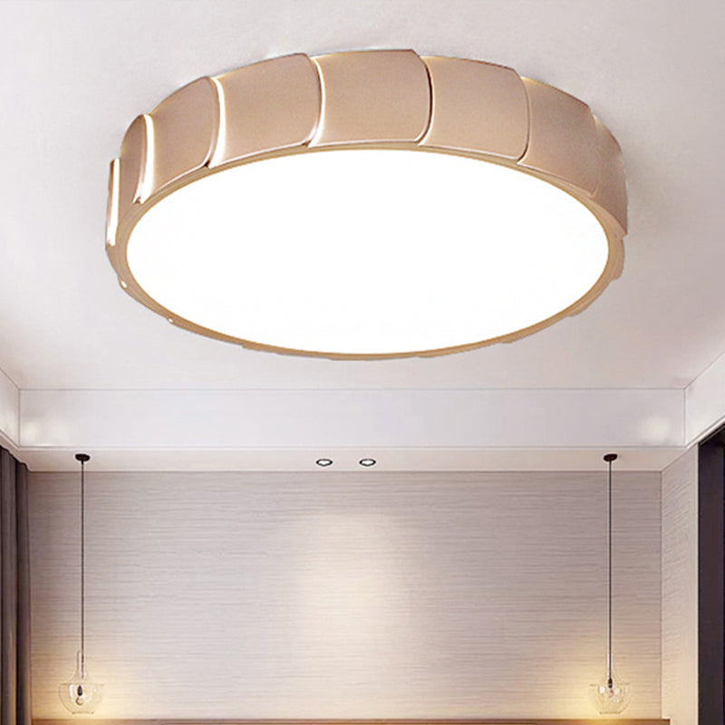 Simple LED Flush Mount with Acrylic Shade Rose Gold Circular Flush Ceiling Light in Warm/White Light Clearhalo 'Ceiling Lights' 'Close To Ceiling Lights' 'Close to ceiling' 'Flush mount' Lighting' 247080