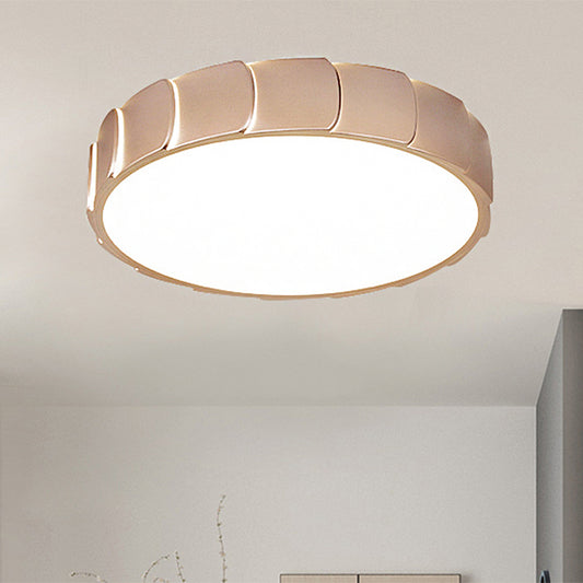 Simple LED Flush Mount with Acrylic Shade Rose Gold Circular Flush Ceiling Light in Warm/White Light Clearhalo 'Ceiling Lights' 'Close To Ceiling Lights' 'Close to ceiling' 'Flush mount' Lighting' 247081