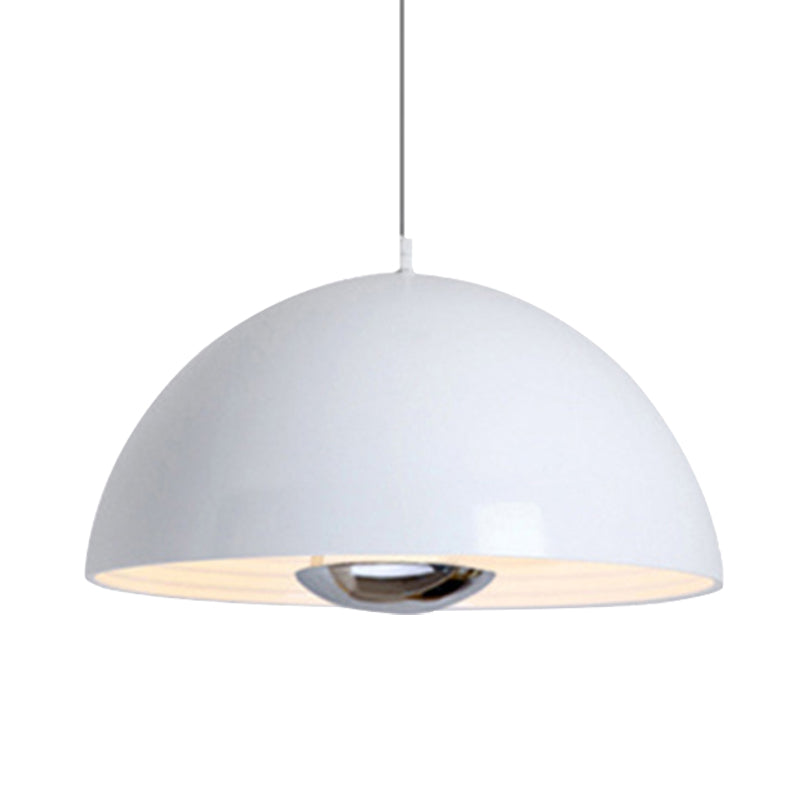 Nordic Dome Hanging Lamp Metal 1/2/3 Heads White/Black/Rose Gold Pendant Light Fixture for Dining Room, 12"/16"/19.5" Wide Clearhalo 'Ceiling Lights' 'Modern Pendants' 'Modern' 'Pendant Lights' 'Pendants' Lighting' 247174