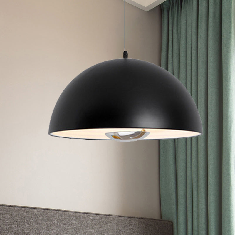 Nordic Dome Hanging Lamp Metal 1/2/3 Heads White/Black/Rose Gold Pendant Light Fixture for Dining Room, 12"/16"/19.5" Wide Clearhalo 'Ceiling Lights' 'Modern Pendants' 'Modern' 'Pendant Lights' 'Pendants' Lighting' 247177