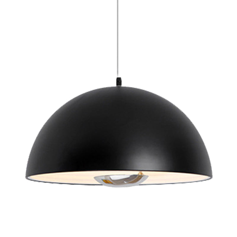 Nordic Dome Hanging Lamp Metal 1/2/3 Heads White/Black/Rose Gold Pendant Light Fixture for Dining Room, 12"/16"/19.5" Wide Clearhalo 'Ceiling Lights' 'Modern Pendants' 'Modern' 'Pendant Lights' 'Pendants' Lighting' 247178