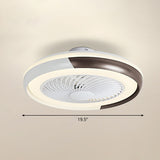 19.5" Wide Macaron Round 5 Blades Ceiling Fan Lamp Acrylic Kids Bedroom LED Semi Flush Light, Remote Control Clearhalo 'Ceiling Fans with Lights' 'Ceiling Fans' 'Modern Ceiling Fans' 'Modern' Lighting' 2477957