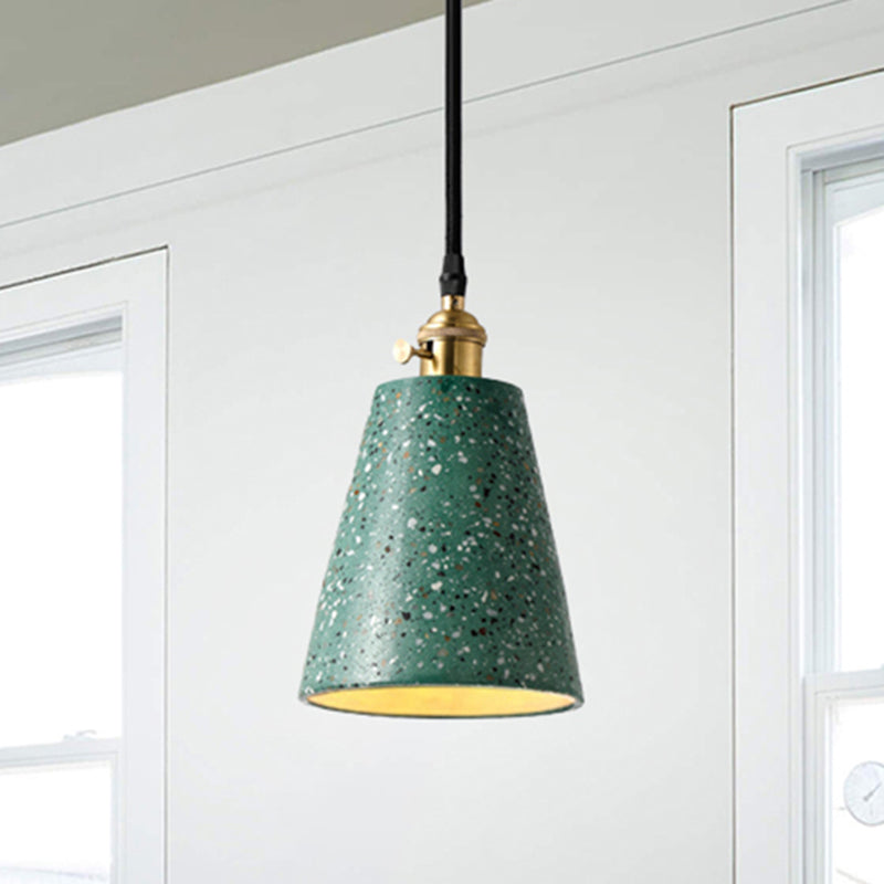 Cone Pendant Lighting in Nordic Style Cement 1 Light Black/Grey/White Hanging Light Clearhalo 'Ceiling Lights' 'Modern Pendants' 'Modern' 'Pendant Lights' 'Pendants' Lighting' 247930