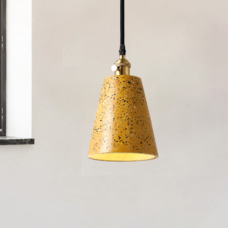 Cone Pendant Lighting in Nordic Style Cement 1 Light Black/Grey/White Hanging Light Clearhalo 'Ceiling Lights' 'Modern Pendants' 'Modern' 'Pendant Lights' 'Pendants' Lighting' 247932